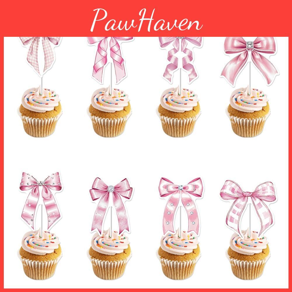 Embellishments Cake Party Butterfly Bow Picks Paper Birthday Celebration Decor