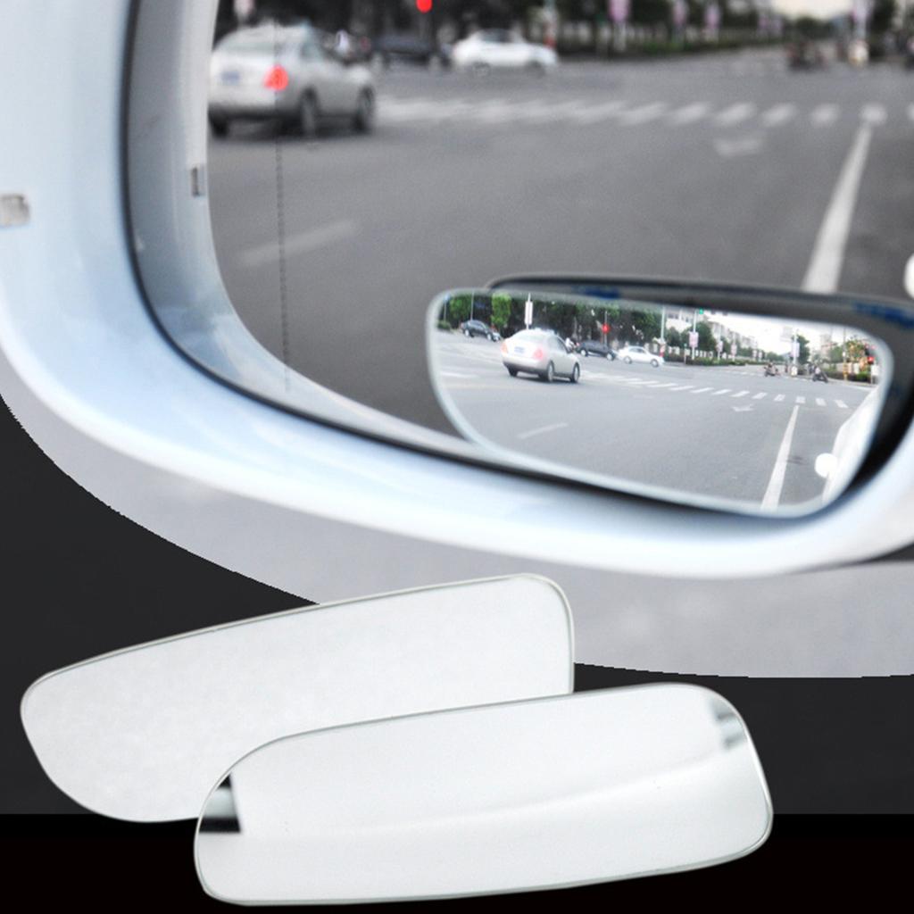 1 Pair Blind Spot Mirror Rearview Mirror Accessories HD View Adjustable Angle Frameless Fish Eye Mirrors for Car