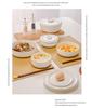 Bone China White Ceramic Steamer Basket with Lid: Deep Steaming Plate for Rice and Dishes