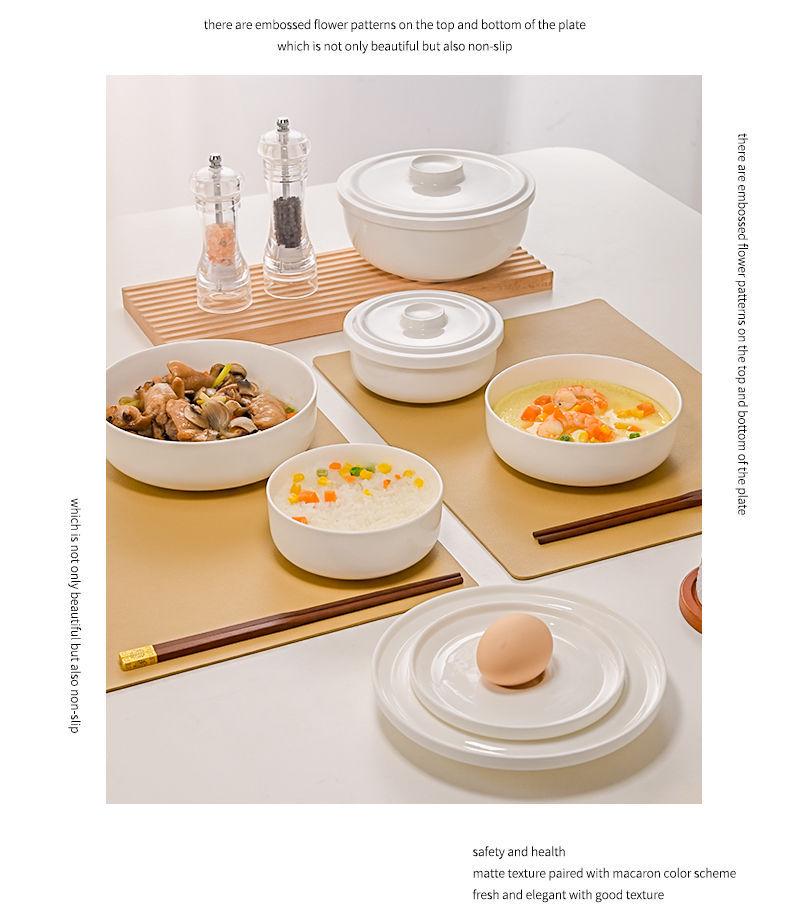 Bone China White Ceramic Steamer Basket with Lid: Deep Steaming Plate for Rice and Dishes