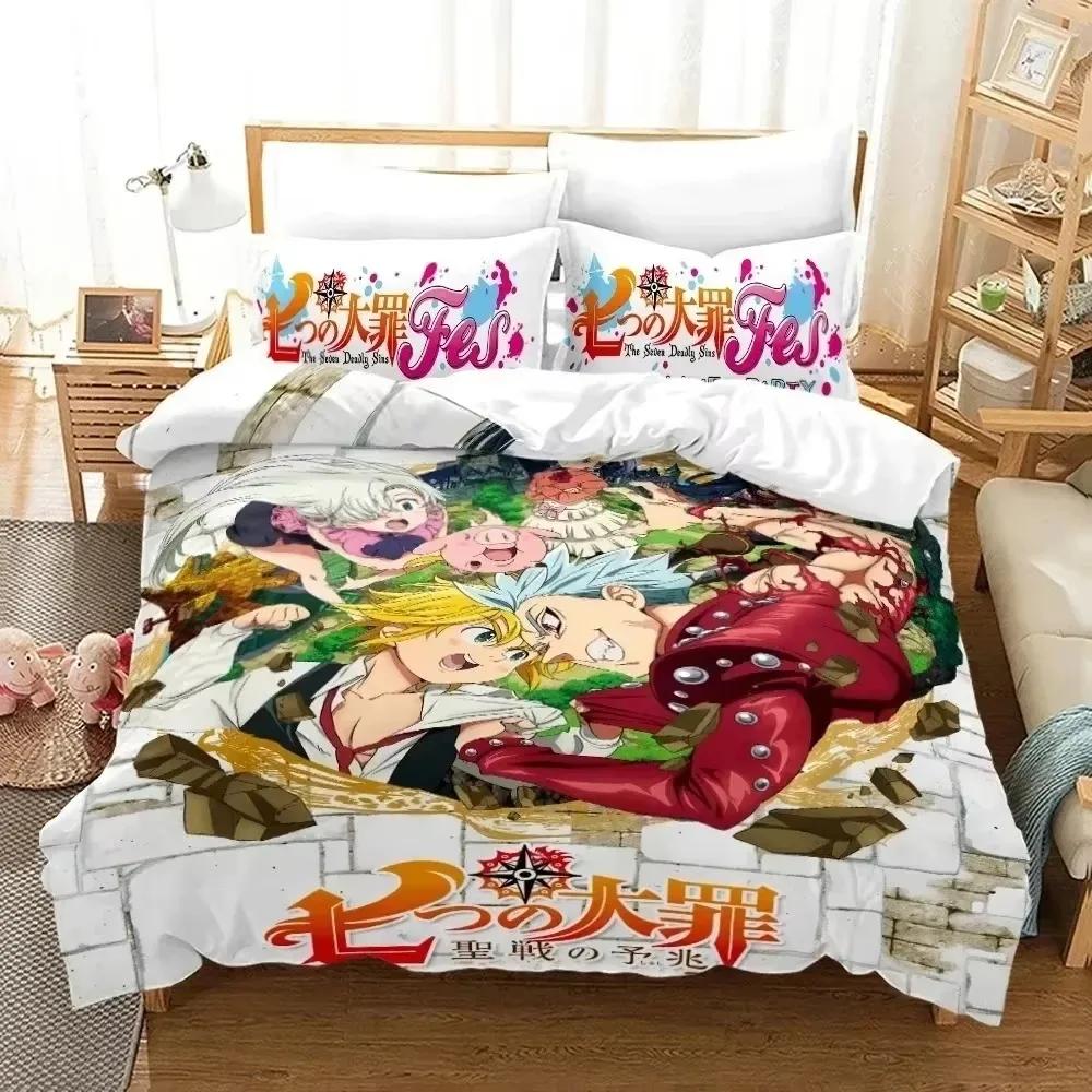 Comforter The Seven Deadly Sins Bedding Set Single Twin Full Queen King Size Anime Bed Set Teenager Bedroom S Bed Sheet