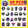 50 Cartoon Gothic Graffiti Luggage Stickers Dark Purple Cool Skull Gothic