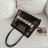 2pcs/set Fashion Transparent Jelly Bag PU Leather PVC Composite Tote Bags Clear PVC Handbag  Party