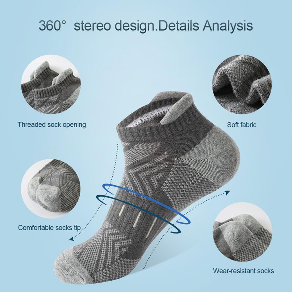 Unisex No-Show Running Socks for Men and Women, Low-Cut Athletic Socks for Travel, Jogging and Sports