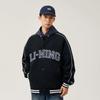 Li-Ning Loose Letter Cardigan Long Sleeve American Style Retro Casual Versatile Baseball Jacket Men Jacket Black AWDUF67-6