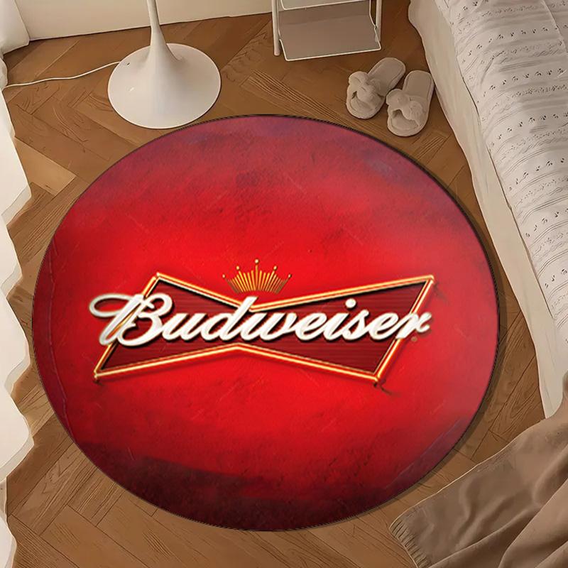 Budweiser Galaxy Bow Tie Round mat Home Decor, Chair rug For livingroom,Bedroom, doormat home decor Birthday Gift Christmas Gifts