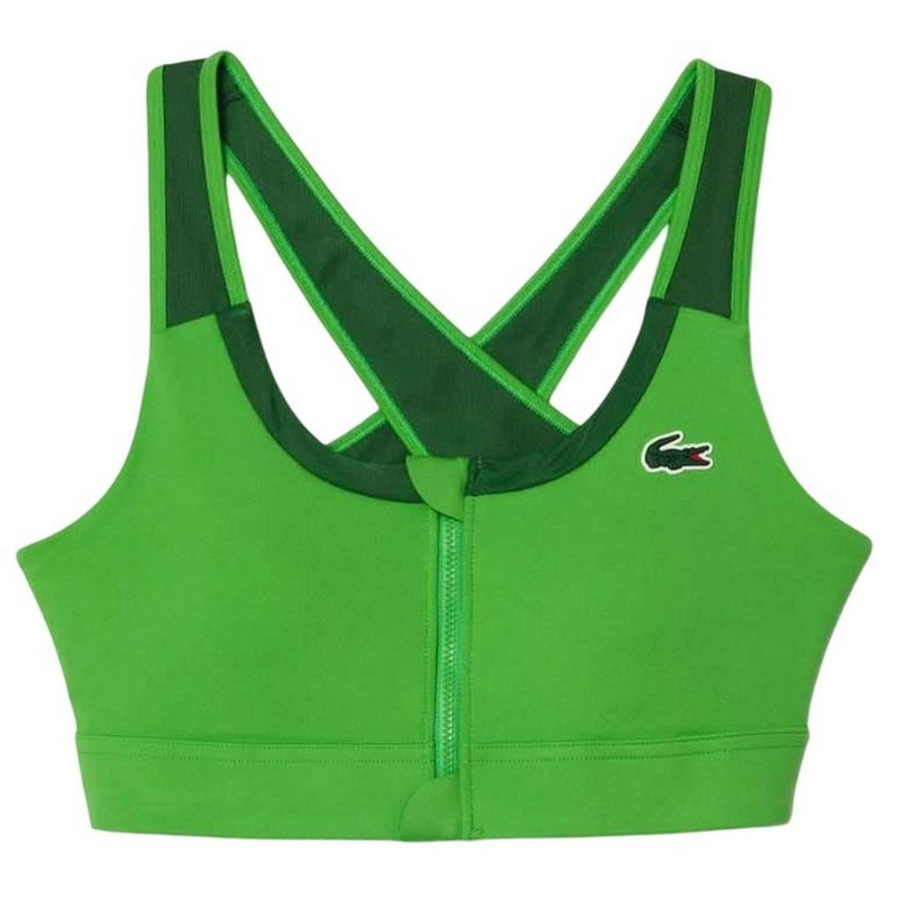 Lacoste Womens/Ladies Colour Block Stretch Zipped Sport Bralette