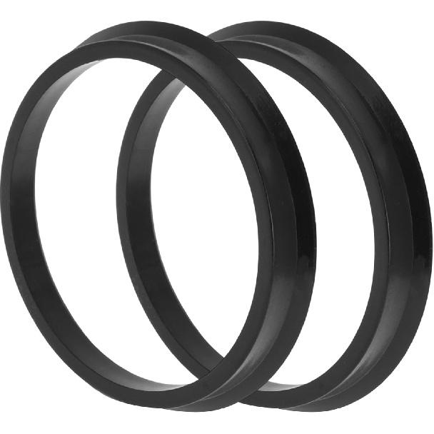 Car Wheel Hub Centric Rings Wheels Center Shaft Shock Absorbing Hubrings Durable Polycarbonate OD 74.1mm To ID 59.1mm 2 Pcs Black