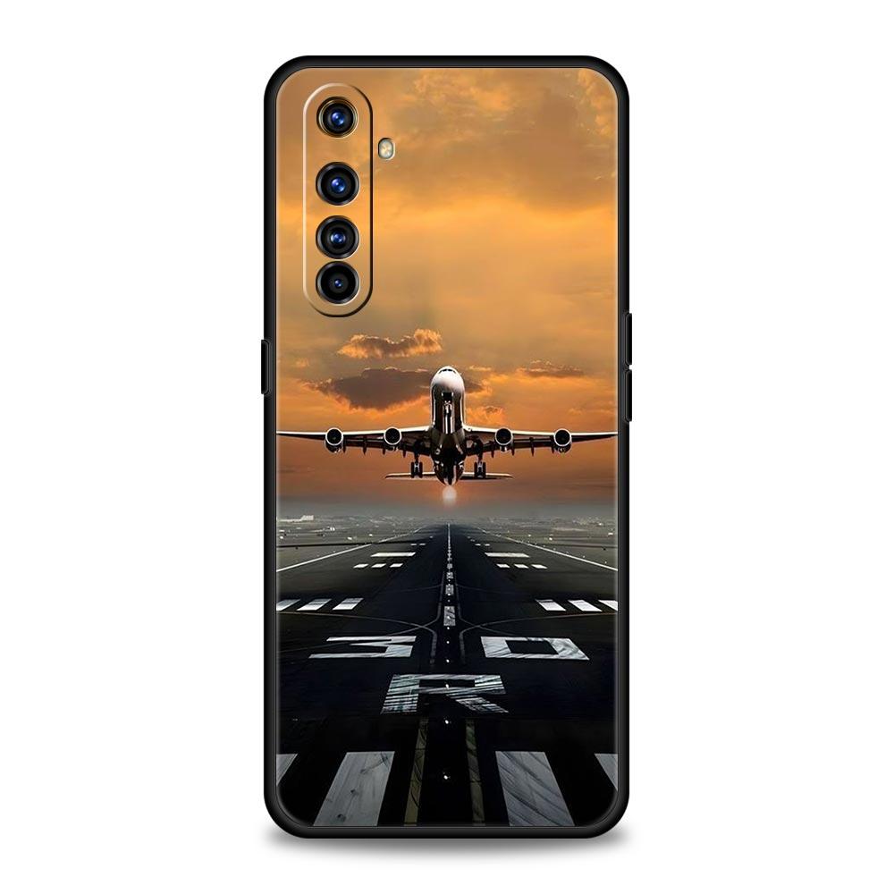 Travel-Nspired Airplane Route Soft TPU For Realme 13 12 11 10 9 Pro Plus GT3 GT2 C21 C25 C35 C53 C55 C67 Pro 5G Phone Case Cover
