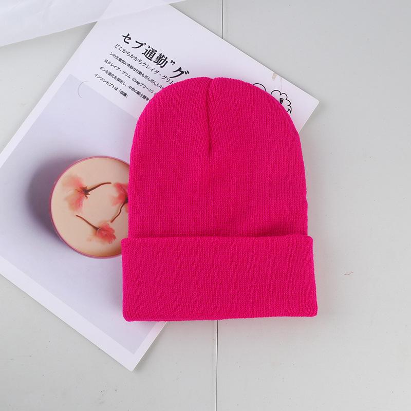 2pcs Light Board Knitted Hat Winter Wool Hat Men's And Women's Warm Hat