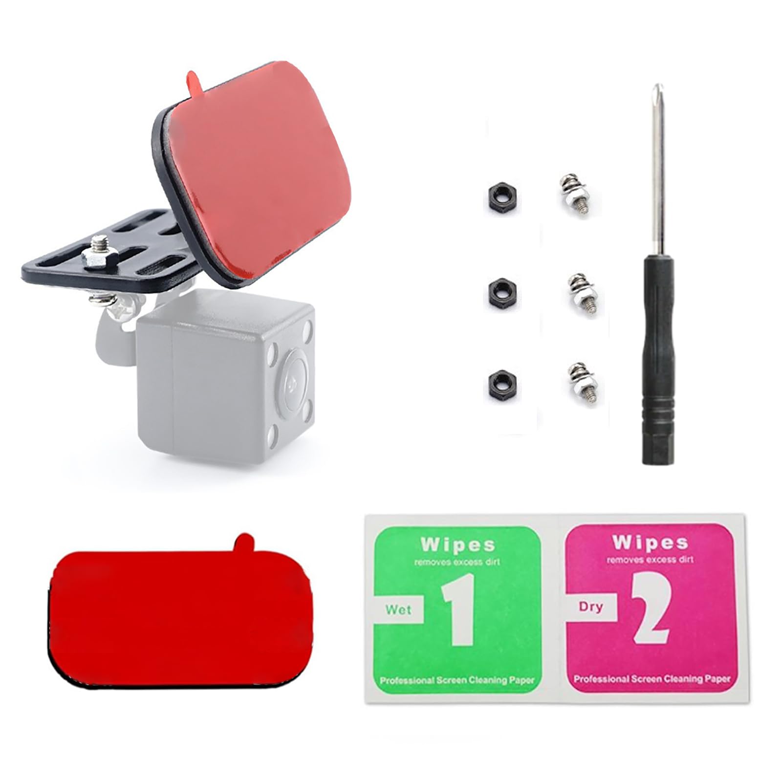 

CHENLONB Кронштейн для автомобильной камеры, Задняя камера, Stade, Сильный клей, Регулируемый угол, Двусторонняя лента, Универсальный