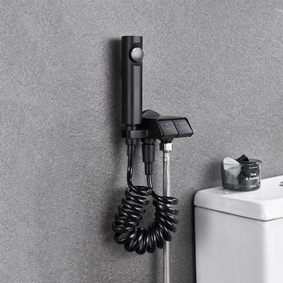 Black Brass Spray Gun Toilet Accessories Bathroom Bidet Toilet Sprayer Shattaf Shower Hand Sprayer Gun Spray with Two Functions