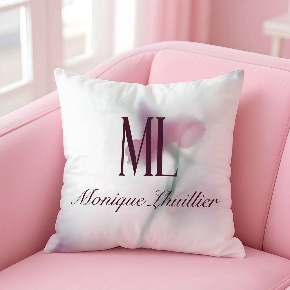 

Renowned designer M-Monique L-Lhuillier Pillow Case Printed Pillowcase for Living Room Sofa Cushion Cover & Bedroom Decor 12x12Inch