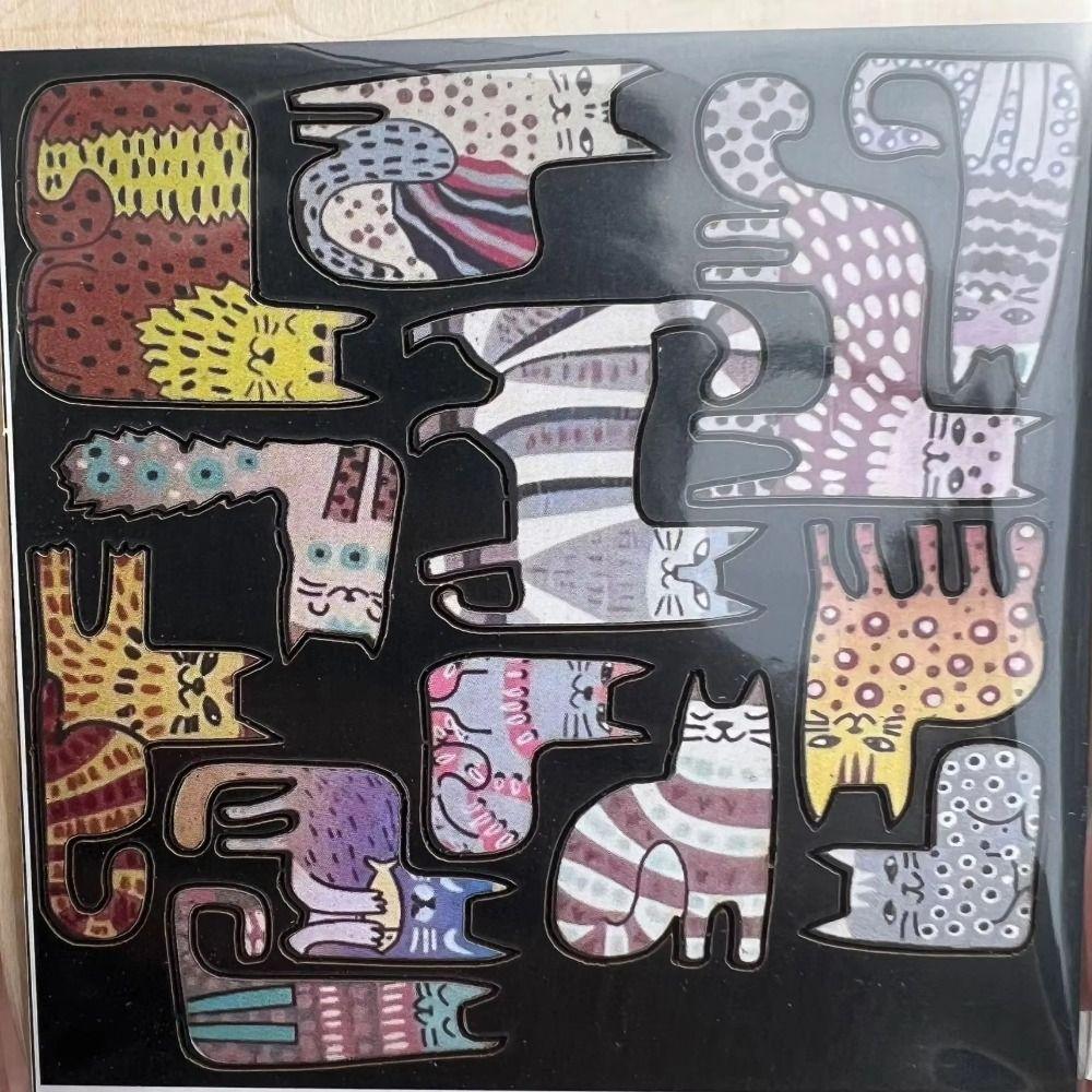 Wooden Cat Puzzle Game Early Education Animal Puzzle Kids Student Cat Shaped Puzzle Boys Girls