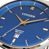 Citizen Quartz Men's Watch BI5124-50L Blue Silver x Gold