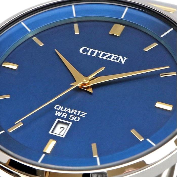 Citizen Quartz Men's Watch BI5124-50L Blue Silver x Gold