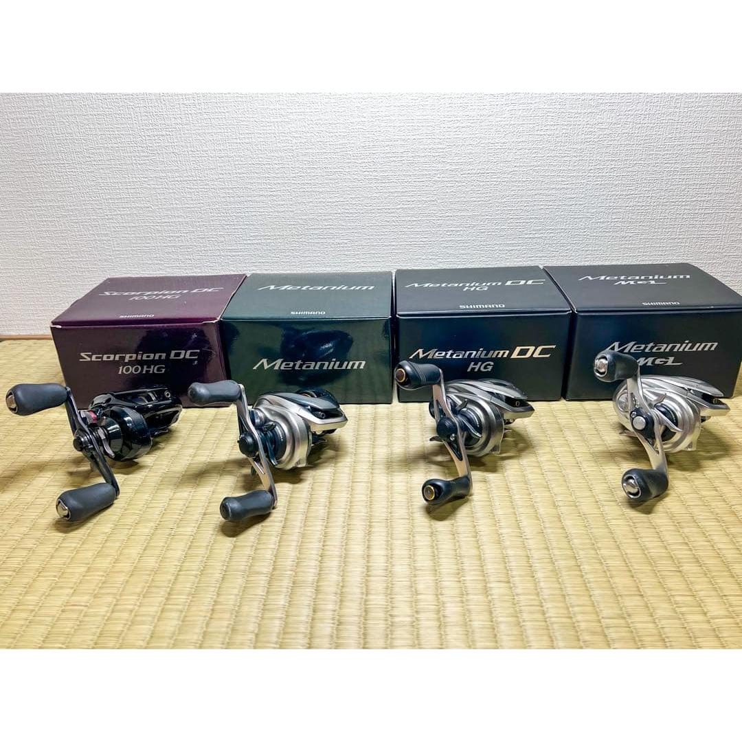 Used Shimano bait reel 4 piece set bulk sale