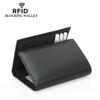 Cross-border e-commerce new RFID three-fold multi-card men's wallet, cowhide Napa plain weave wallet will be sent on behalf of you.