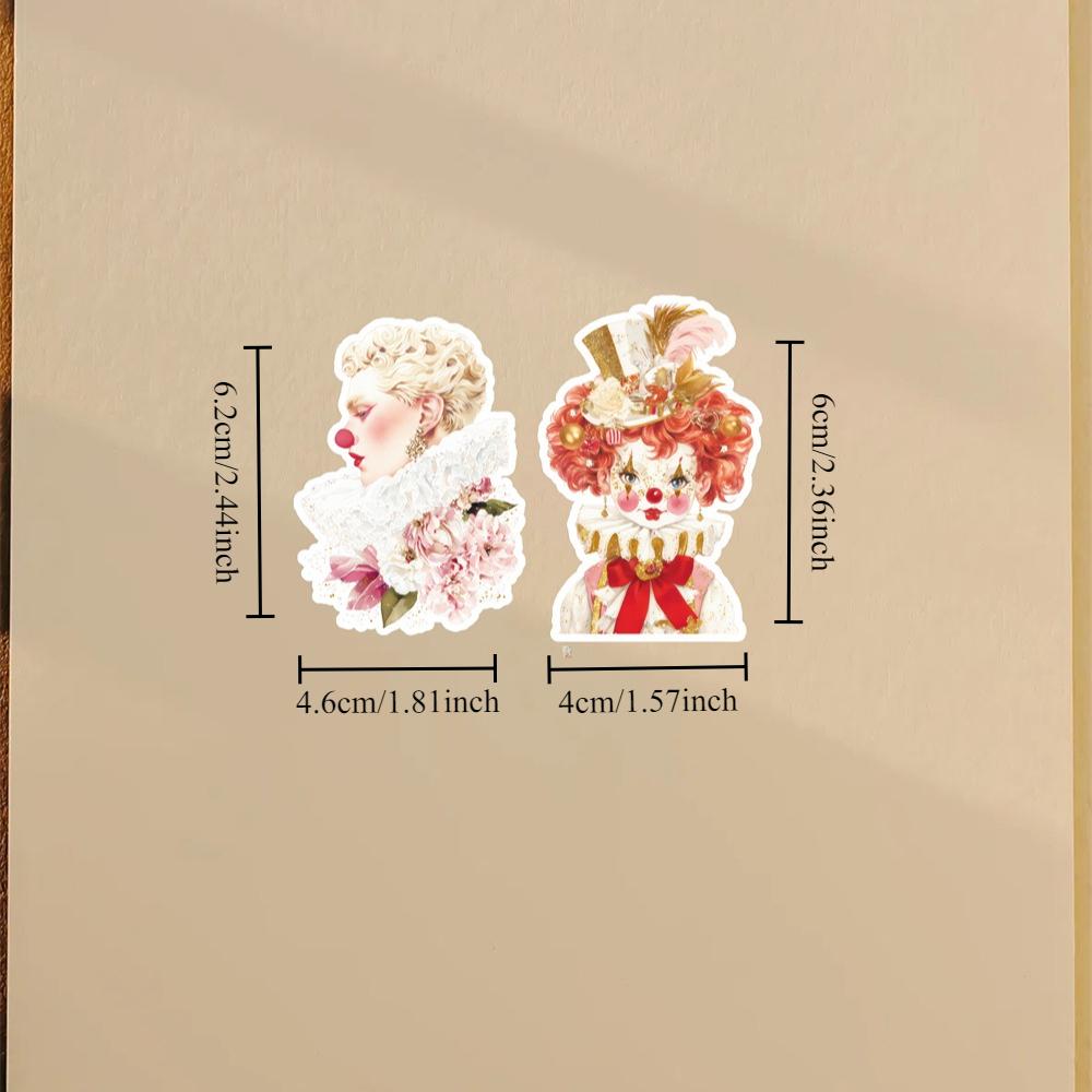 16pcs Cute cartoon girl in a love circus Stickers DIY Scrapbook Diary Happy Project Decoration Album INS Style Stationery