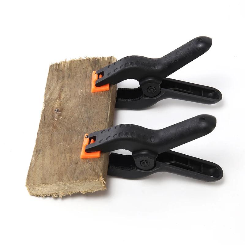 4PC 4inch Spring Clamps DIY Plastic Nylon Clamps Spring Clip for Woodworking Photo Studio Background