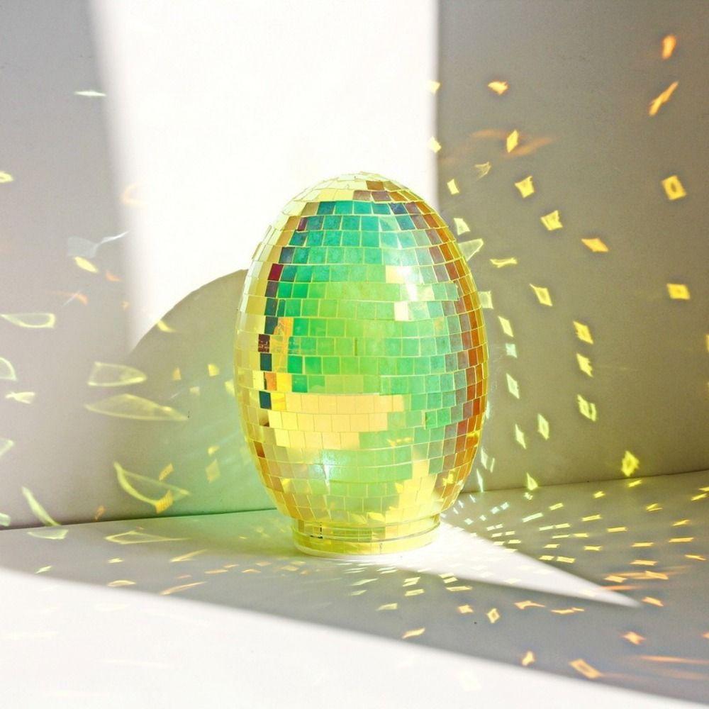 Adorable Easter Mirror Ball Decorative Reflective Mirror Ball Glass Disco Egg Ball  Festive Decor