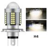 Dual Color Motorcycle Fisheye Projector LED Headlight Bulb, Super Bright White & Yellow BA20D High Low Beam Motorbike Modified Front Lamp