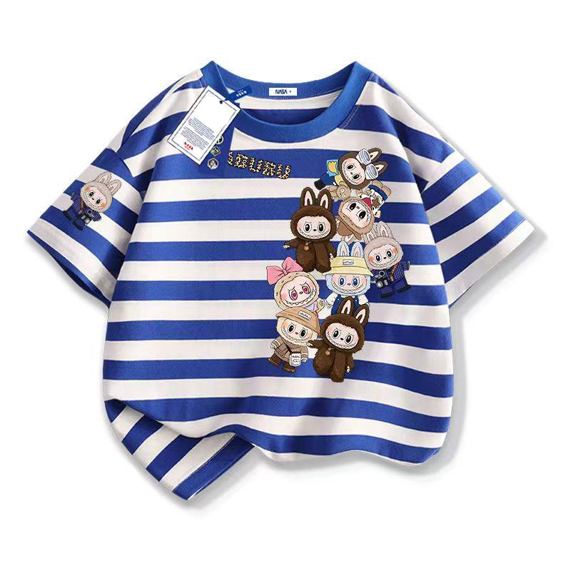 LABUBU Anime 3D Print Cartoon Anime Kids T-Shirt Summer Short Sleeve Tee Girl Boy T-Shirt Tops