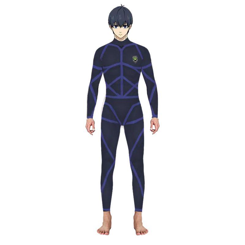 Blue Training Lock Uniform Isagi Yoichi Jumpsuit Cosplay Costume Suit Carnival