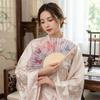 2PCS/SET Traditional Ancient Folding Fan Vintage Bamboo Fan Dance Fan  Cheongsam Matching