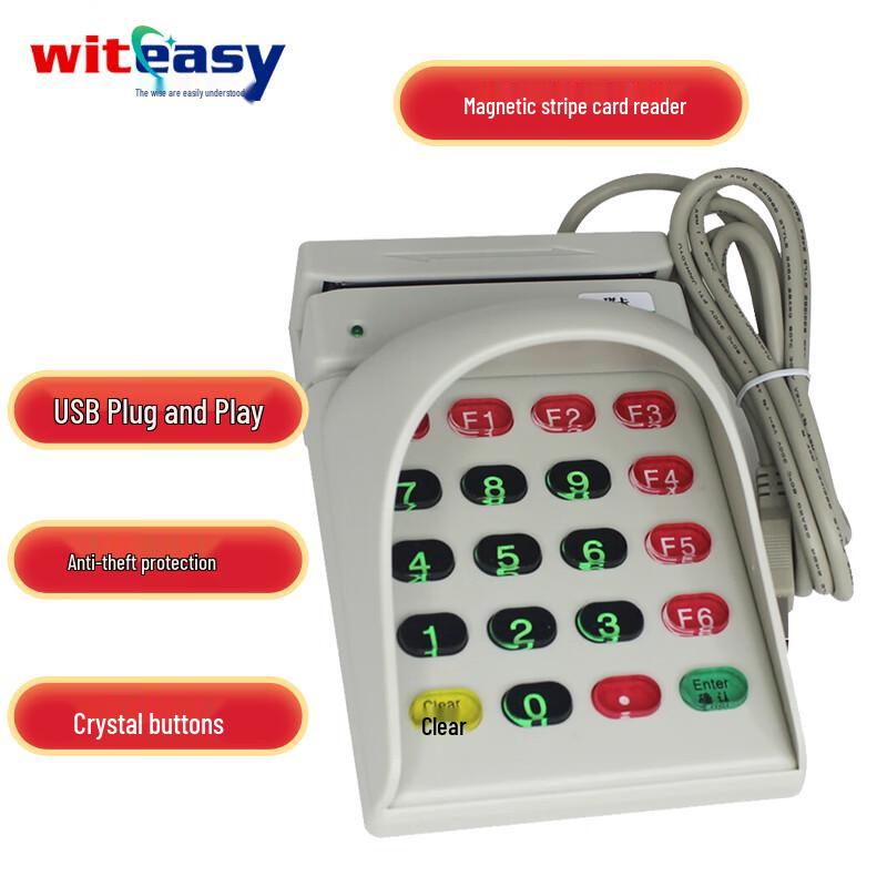 WITEASY Magnetic Stripe Card Reader with Integrated Keyboard