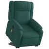 VidaXL Fauteuil inclinable de massage électrique Vert foncé Tissu 3205244