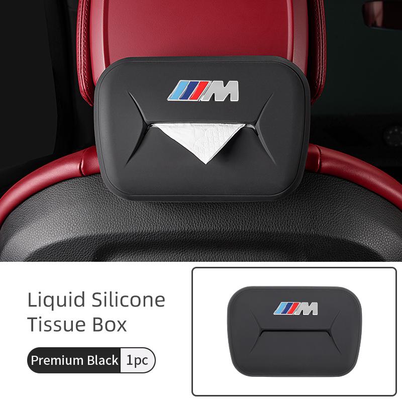 For BMW Hot 2025 For BMW 1/2PCS Silicone Tissue Boxes Car Interior Storage Boxs Accessories E91 E92 E93 E60 F10 F30 E39 E36 E87