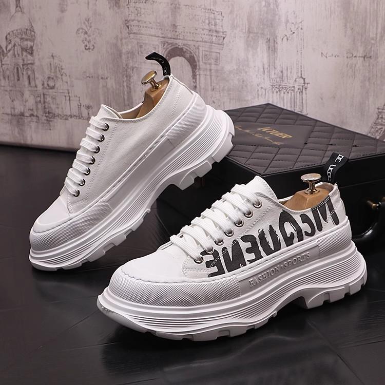 Fashion New Luxury Men Running Shoes Letter Printing Breathable Loafers Male Sneakers Platform Sneaker A6