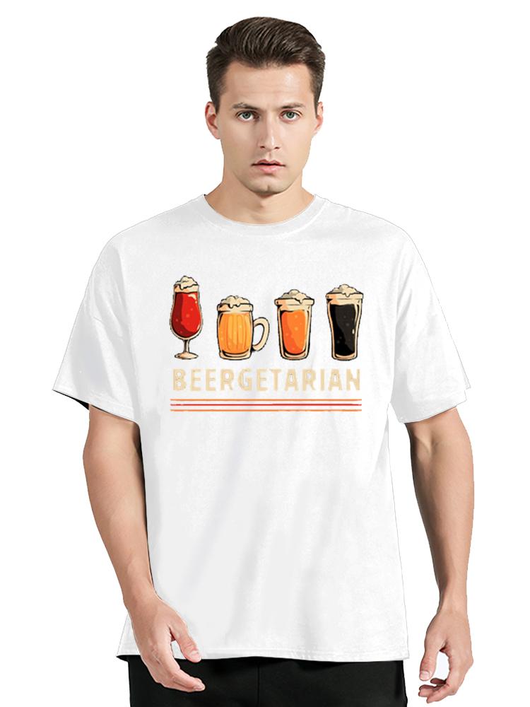 Mode Biergetarian Bier Lustiges T-Shirt Lässiges Fitness-T-Shirt Sommer Baumwoll-Oberteile T-Shirts Herrenbekleidung Übergroßes Unisex-T-Shirt