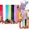 Stunning Matte Rainbow Rain Curtain Decorative Backdrop For Party Festivities