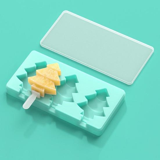 Kids Cartoon Shape Popsicle Molds Food-Grade Silicone Reusable Sticks Non-Stick Design Easy Release Ice Cream Mold