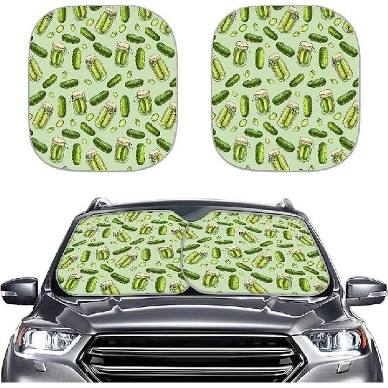 KEIAHUAN Customized Auto Front Window Visor Sun Shade Universal Windshield Sunshade for Car Truck SUV 2-Piece