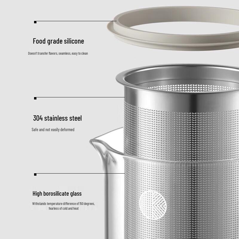 Buydeem Portable Glass Tea Infuser Pot