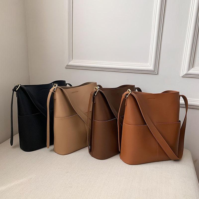 Designer PU Leather Bucket Bag Women Handbag Ladies Shoulder Bag Female Tote Bags