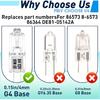 6-Pack G4 Halogen Oven Light Bulbs 10W 12V, Compatible with Dacor 86364 86573 8-6573 DE81-05142A, Replacement Halogen Bulb for Electric Oven, Range,