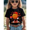 European Sizes Soft Breathable Valentine Basketball Heart Drip Sport Valentines Day T-Shirt for Kids | Boys & Girls Graphic Tee - Round Neck