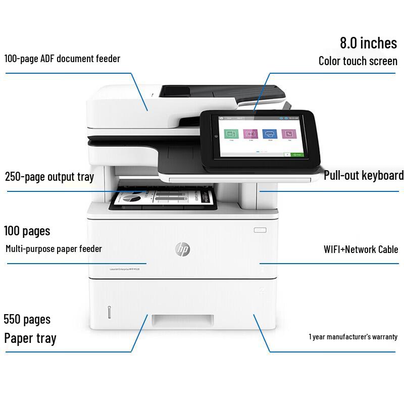 HP LaserJet Enterprise Multifunction Printers & Toner CN plug (adapter included)