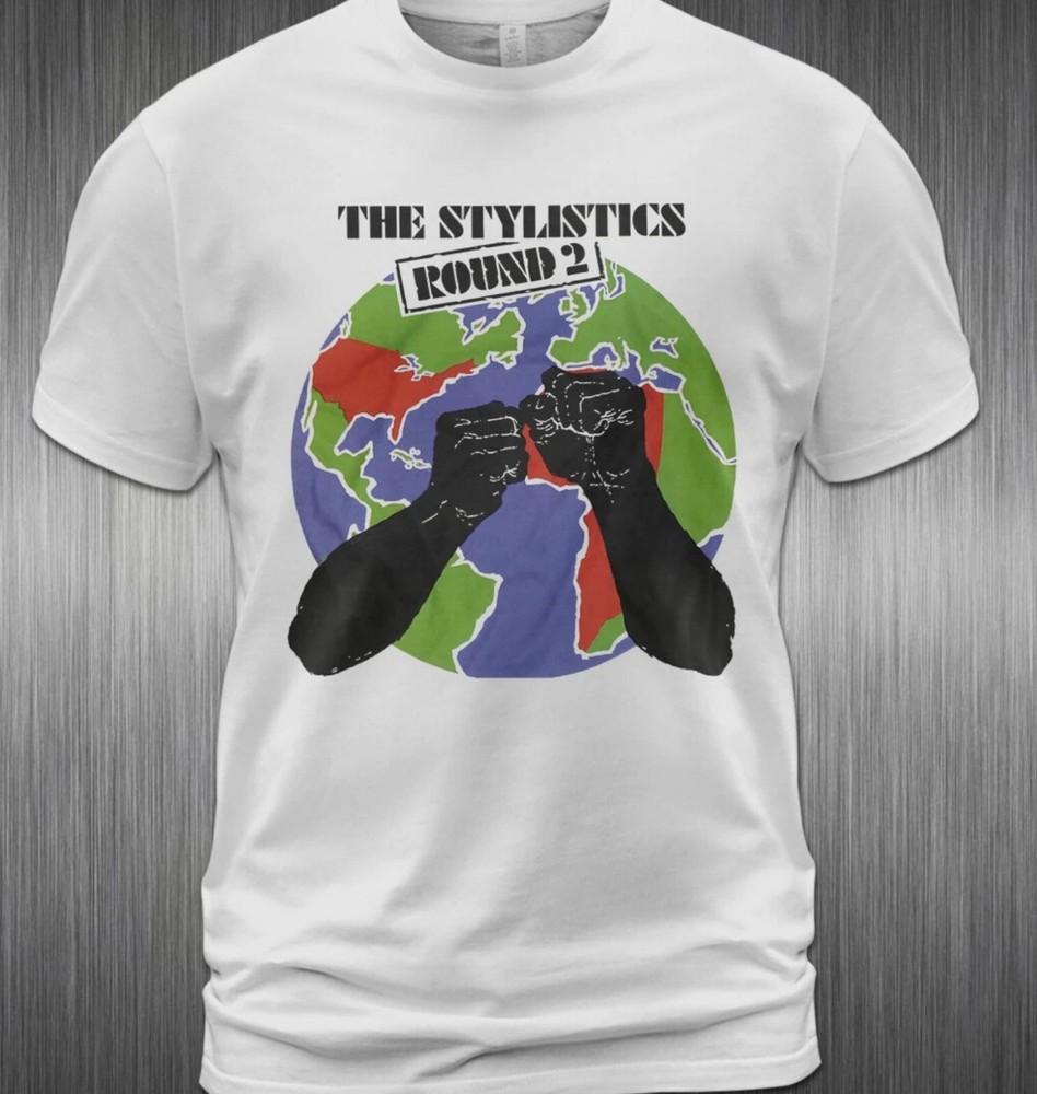 

Cotton T-Shirt The Stylistics Round 2 Album Tee Russell Thompkins Jr XL