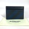 BURBERRY check Business Card Holder Pass Case Card Case Leather/PVC Navy/Black