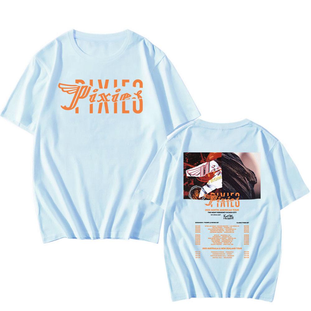 Pixies Tour 2025 NOVÉ tričko Letní krátký rukáv O-výstřih Trička Bavlna Volné Kulatý výstřih Pánské tričko Unisex Streetwear Pánská trička
