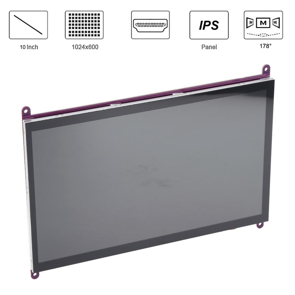 Display Screen for Raspberry Pi HD 1024 X 600 10in Backlight Switch with Touching Function