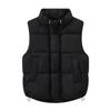 2025 Korean Unisex Casual Warm Stand Collar Short Loose Vest Jacket for Autumn/Winter