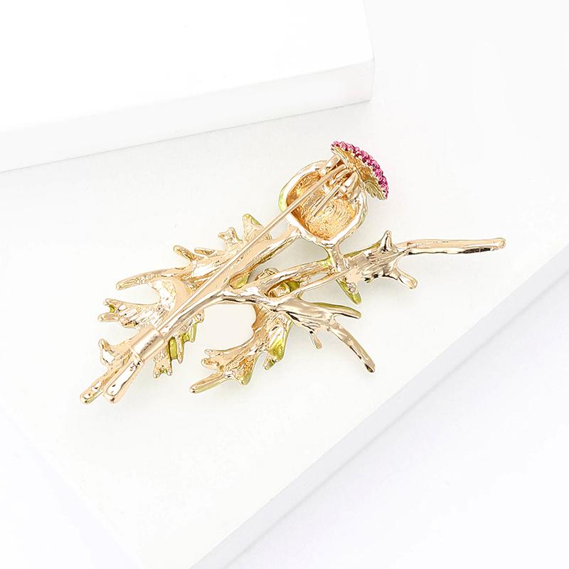 Delicate Pin Brooch Rhinestone Green Primrose Brooch For Women Small Fresh Coat Cardigan Corsage Suit Pins Jewelry Gifts