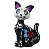Halloween Ornament Skeleton Cat Dog Shape Resin Statue Indoor Outdoor Cat Sculpture Haunted House Desktop Decor