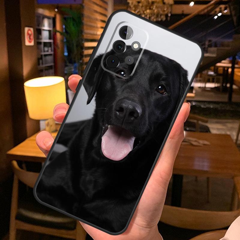 Black Labrador Dog Case For Samsung Galaxy A26 A16 A06 A55 A35 A15 A32 A12 A22 A52 A54 A34 A14 A56 A36 A13 A53